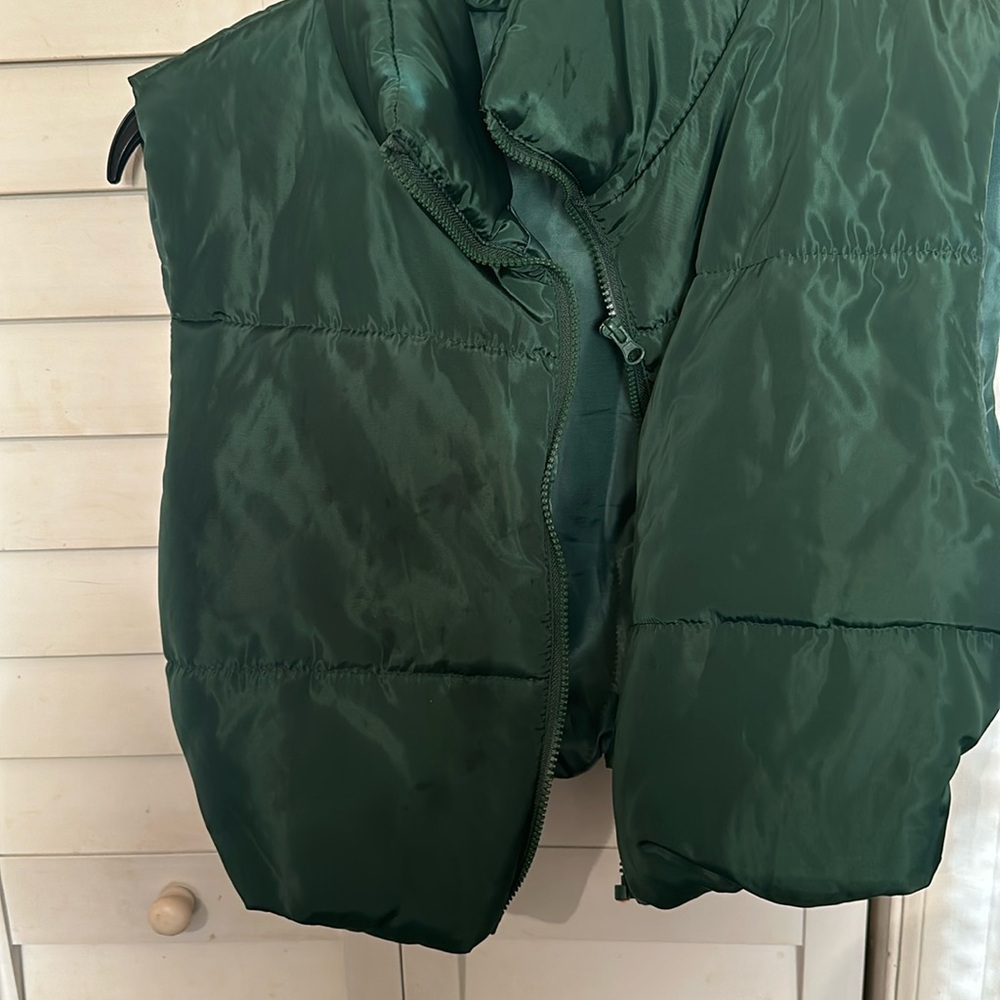 Green crop jacket